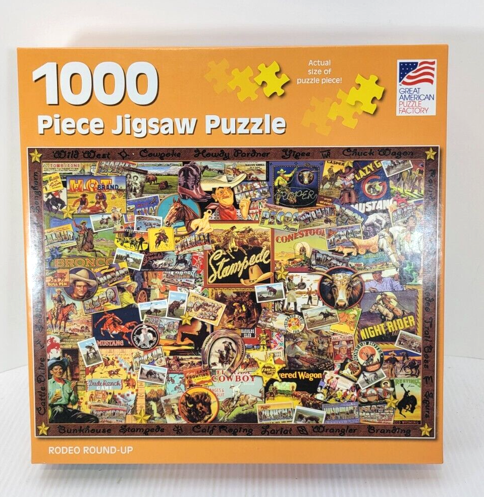 Great American Puzzle Factory Rodeo Round-up 1000 pcs #8689
