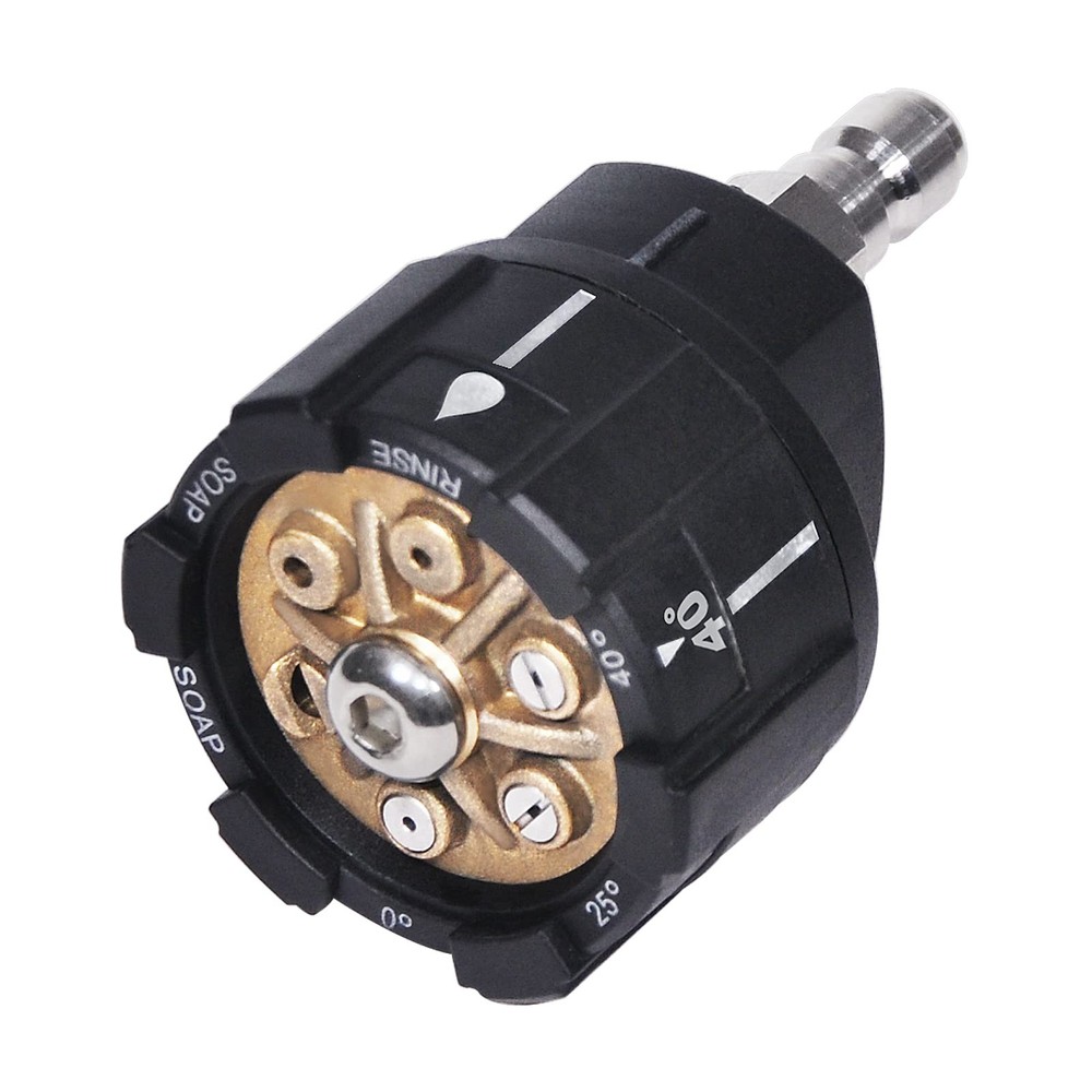 YAMATIC Pressure Washer Nozzle, 6-in-1 Quick Changeover & Easy Adjustable, Po...