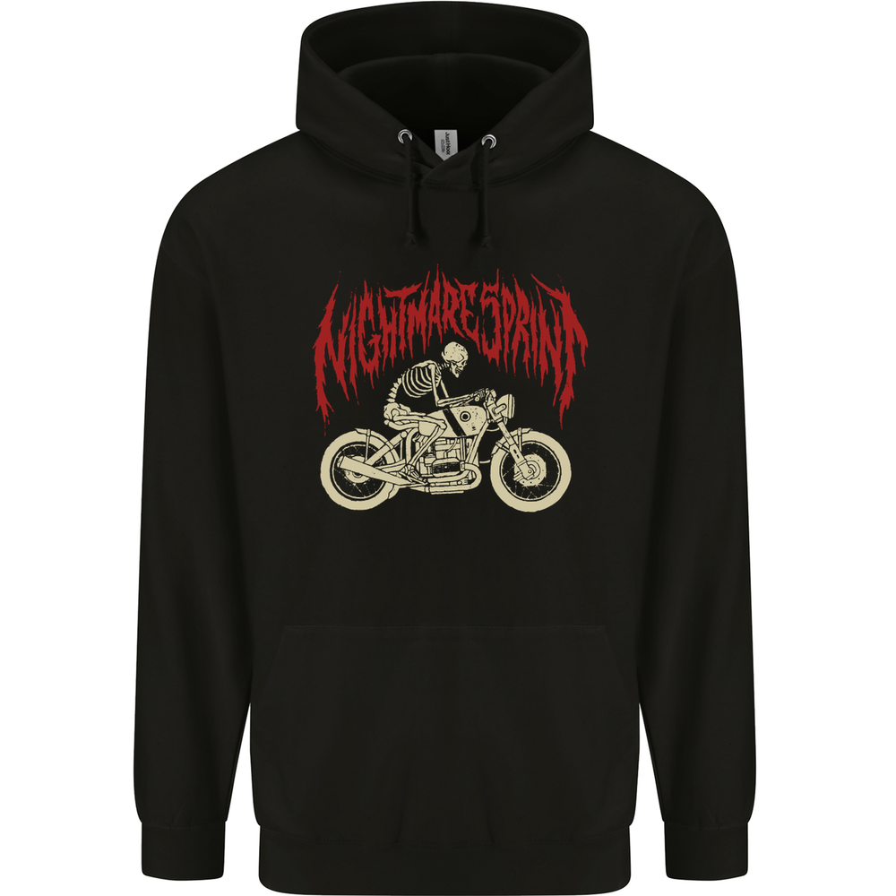 Nightmare Sprint Motorcycle Motorbike Biker Mens 80% Cotton Hoodie