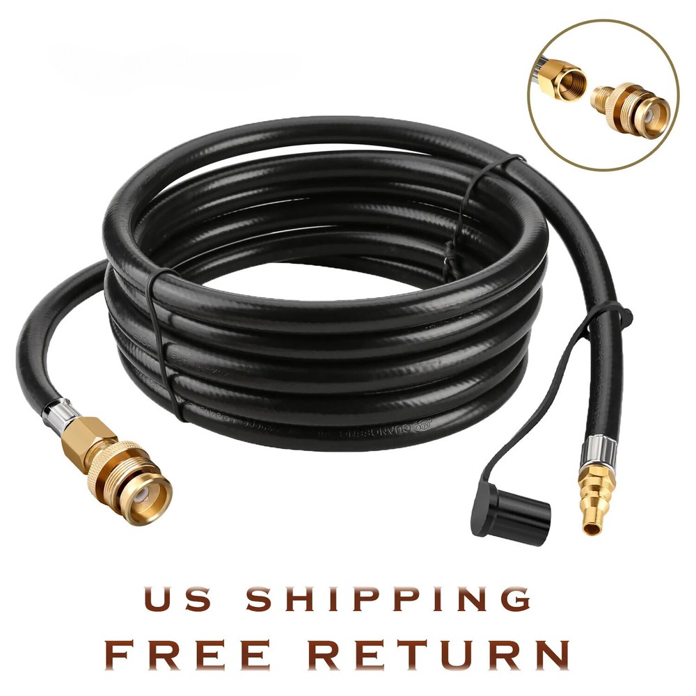 12 FT LP Propane Quick Connect Hose Gas Grill Hose for 1 LB Appliance 3/8 Female