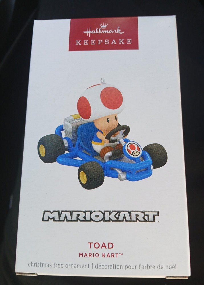 Hallmark Keepsake 2024 Mario Kart Toad Blue Gokart Ornament NIB