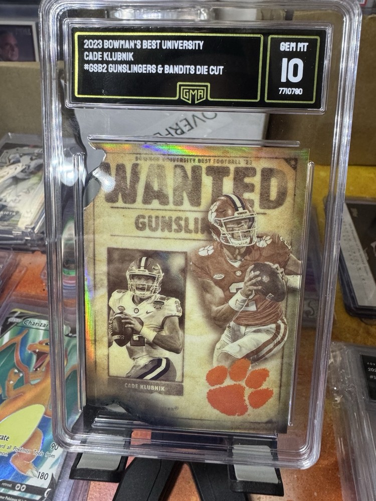 2023 Bowman Best Cade Klubnik Clemson Tigers Gunslingers Die Cut Refractor