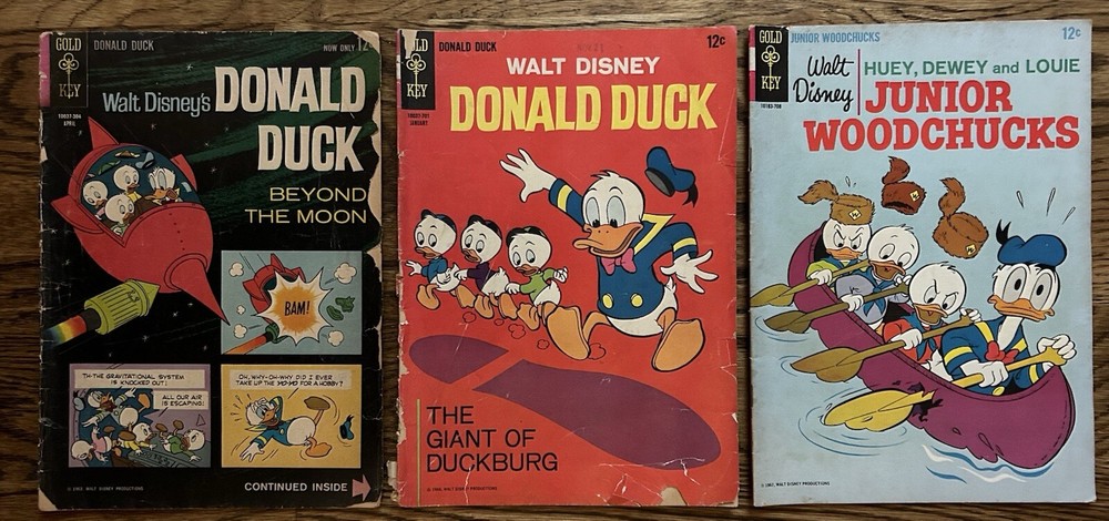 1963-1967 Gold Key Walt Disney Huey Dewey Louie Donald Duck Comic Lot 111 SA