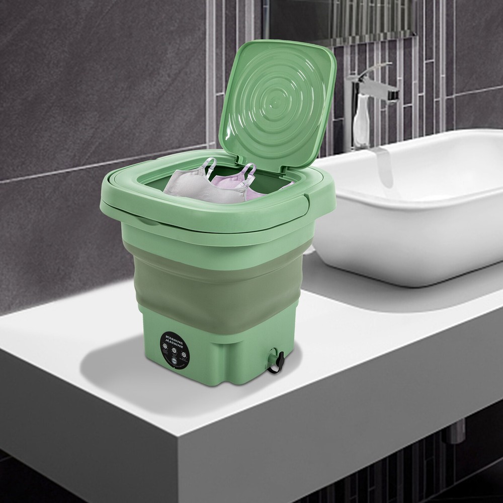 Portable Mini Foldable Washing Machine with Drainage Basket