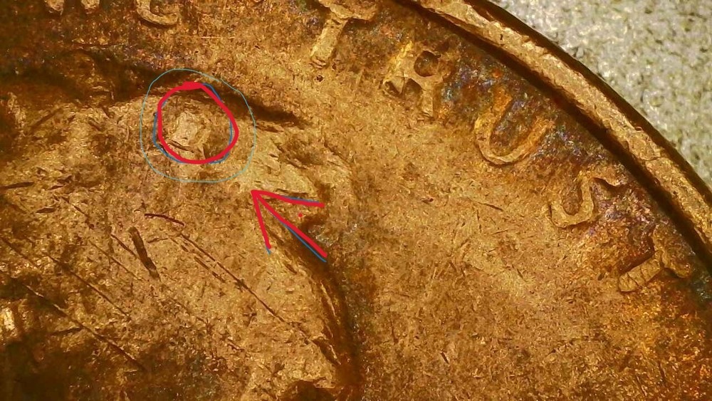 1971 S Lincoln Penny Thin Lettering Error Coin Code 2