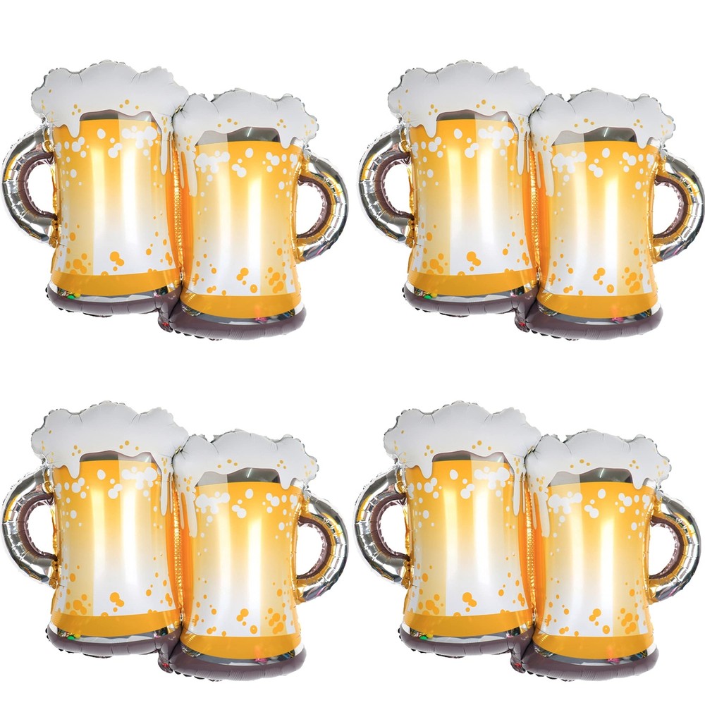 New Beer Cup Balloons Set of 4 Beer Party Decorations Balloons for Beer Festi...