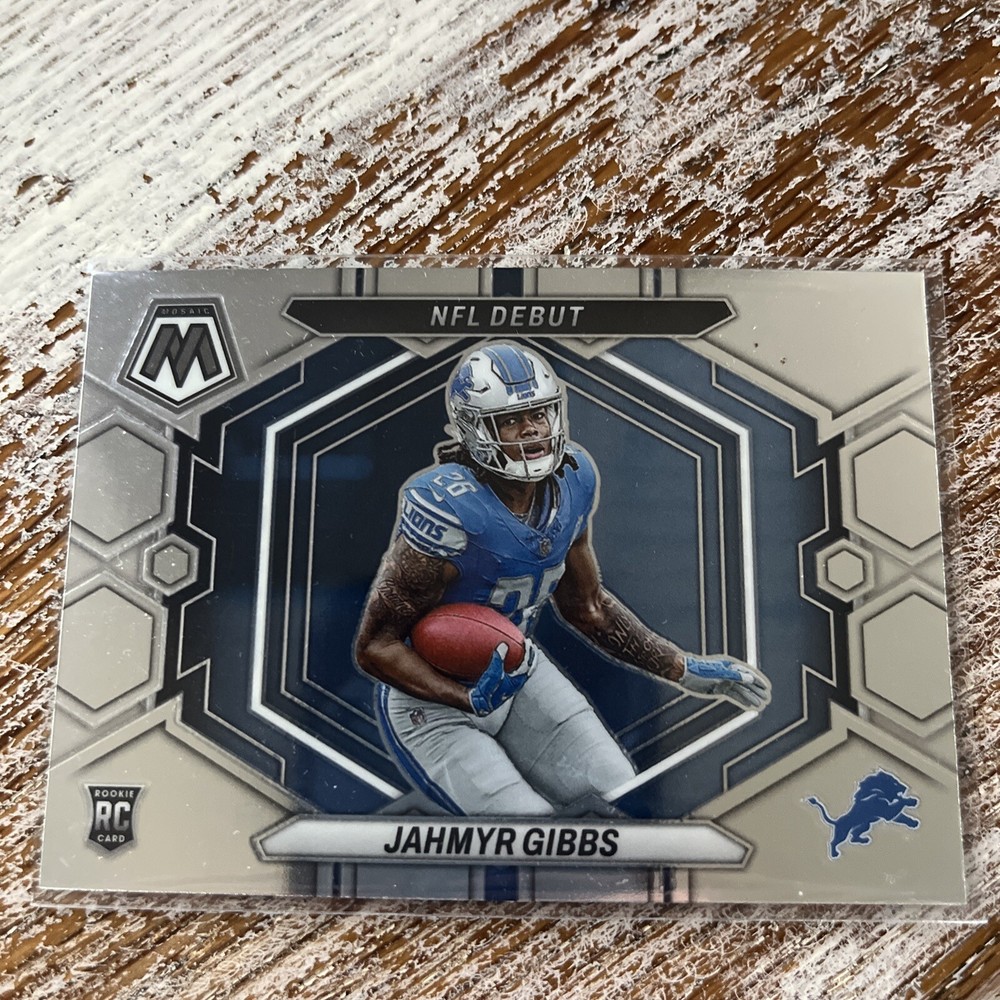 2023 Panini Mosaic Jahmyr Gibbs NFL Debut Rookie Card ND-10