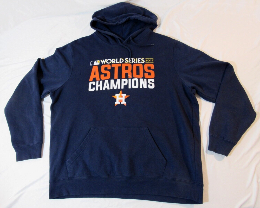 Houston Astros World Series Champions 2017 Hoodie XL Sweatshirt Blue MLB Flaws
