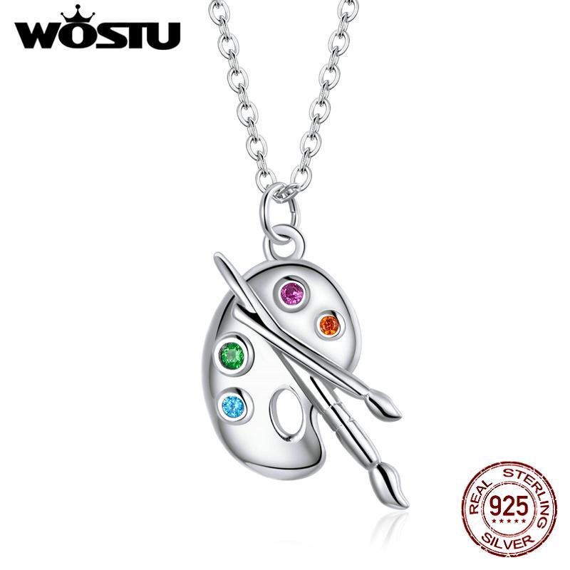 Romantic Silver 925 Crystal Modern Multicolor Fashion Necklace  
