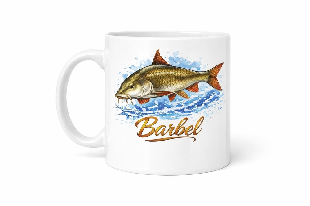 Barbel Beer Mug Brew Crew Gifts White Ceramic 11oz Dishwasher Safe