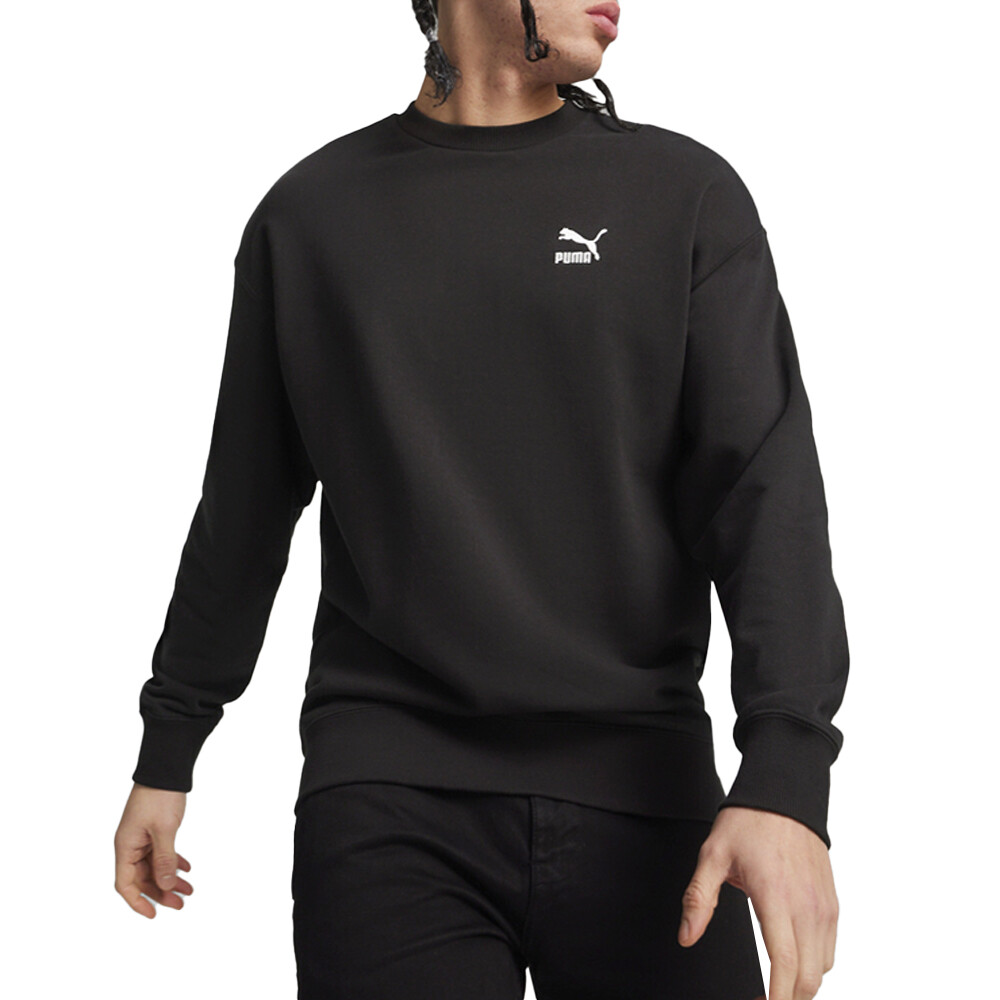 Puma Better Classics Relaxed Crew Neck Sweatshirt Mens Black  62424401