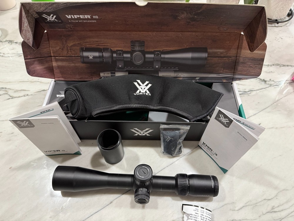 Vortex Viper HD Riflescope 3-15x44 VPR-31502 VMR-3 MOA ILLUMINATED Reticle SFP