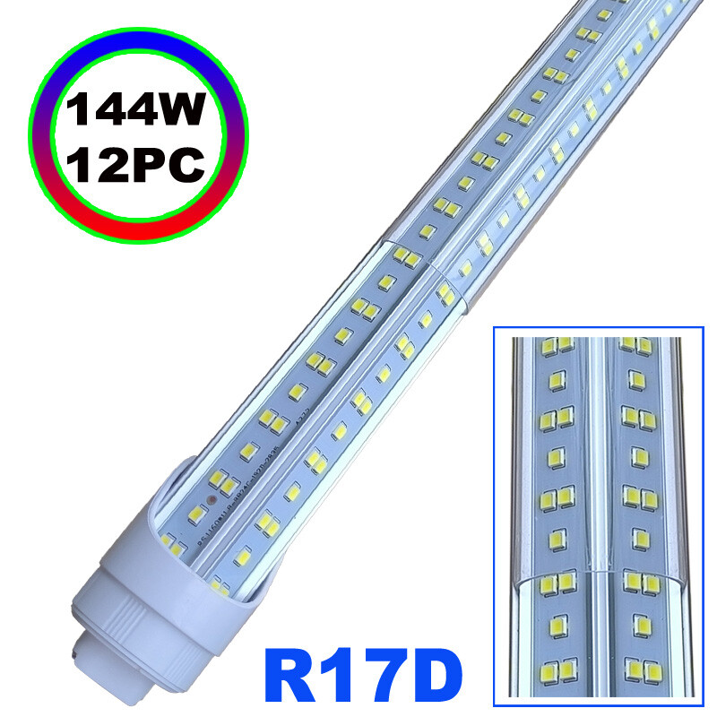 12Pack 8Ft Led Shop Light T8 Rotatable R17D HO Base 8 FOOT Led Tube Light 144W