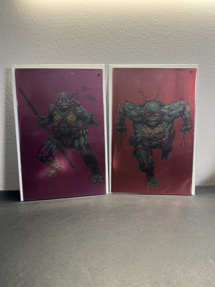 TMNT #1 SDCC Virgin Foil Raphael & Donatello Variant by Escorzas - Lot of 2