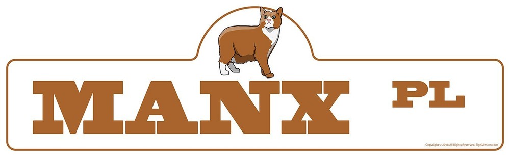 Manx Street Sign | Indoor/Outdoor | Dog Lover Funny Home Décor for Garages, L...