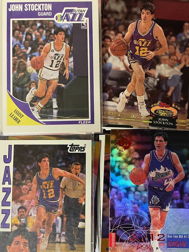 Custom John Stockton Basketball Cards Selection Featuring Inserts, Parallels, HOF