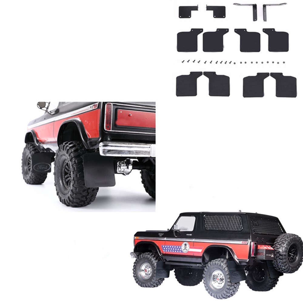Front/Rear Mud Flaps Rubber Fender Kits For Traxxas TRX4 Ford Bronco RC car @@