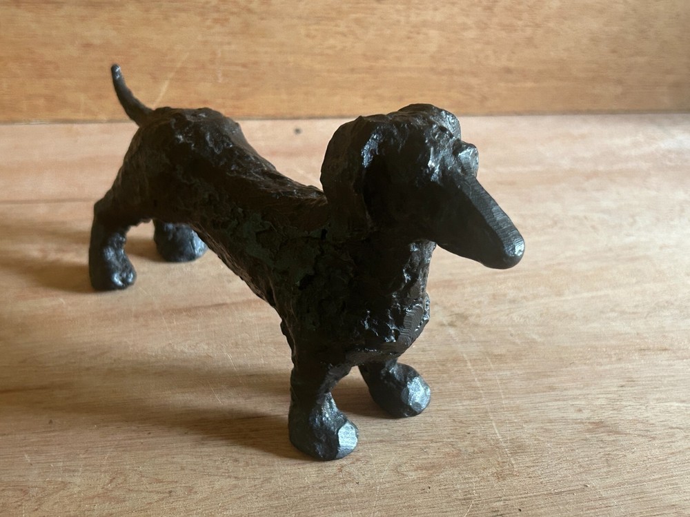 Cast Iron Dachshund Weiner Dog Statue Figurine 1.5 LBS 5
