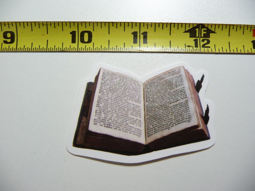 RELIGIOUS OPEN BIBLE DECAL STICKER CHRIST FAITH CHURCH BELIEF
