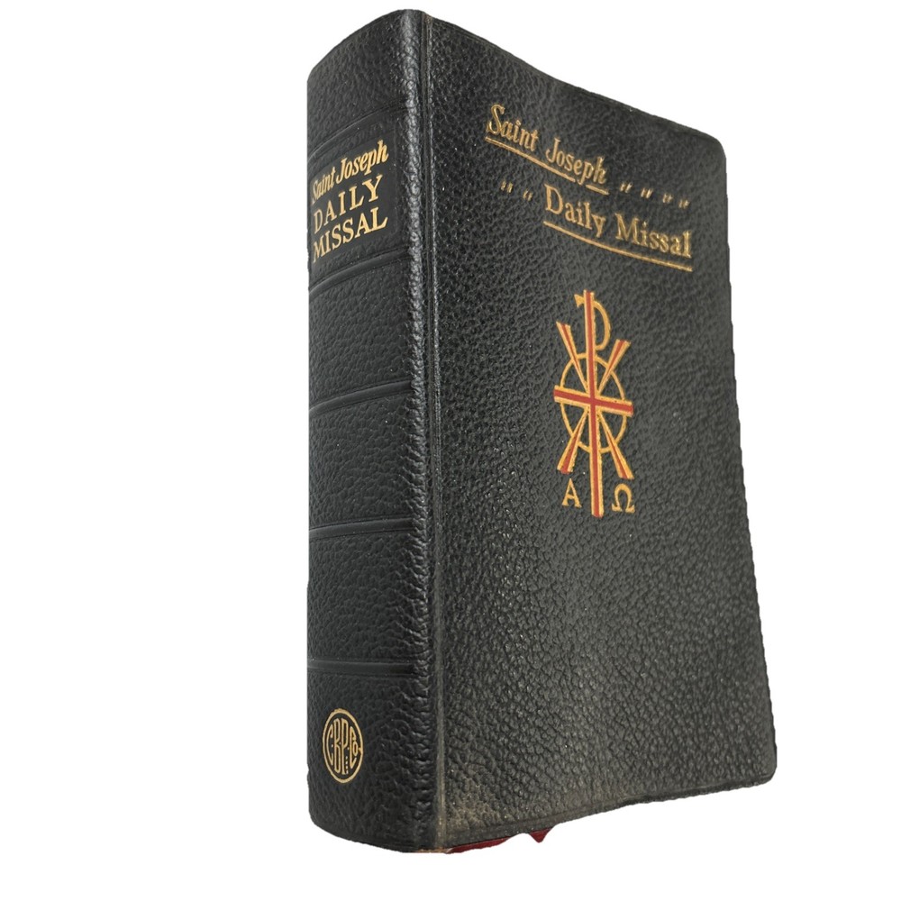 1956 Vintage St Joseph Daily Missal Leather Catholic Prayer Book Religious  