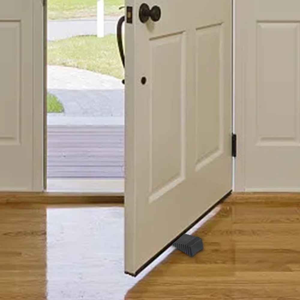 Wedge Shape Door Stopper Anti Slip Silicone Doorstops Security Anticollision
