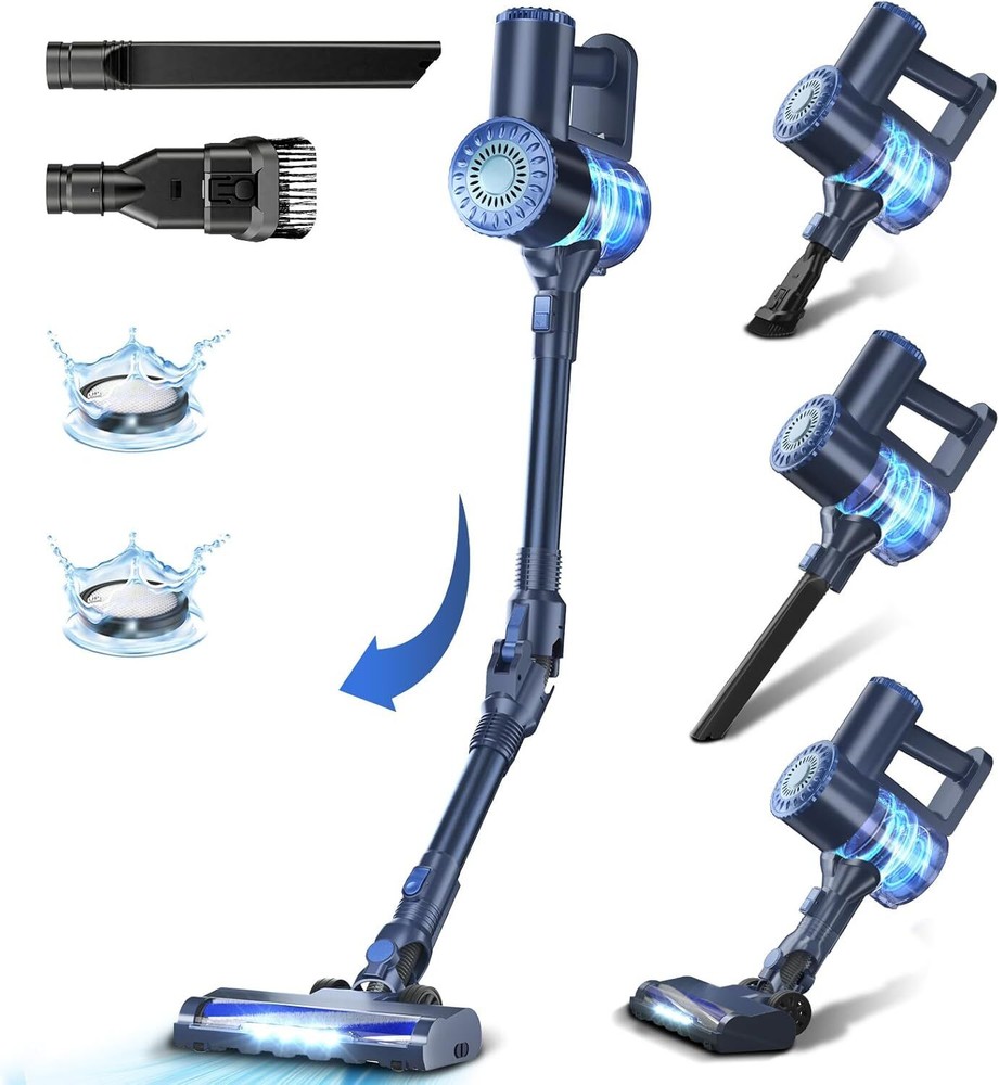 Cordless Vacuum Cleaner, Lightweight Stick 6 in 1, Blue