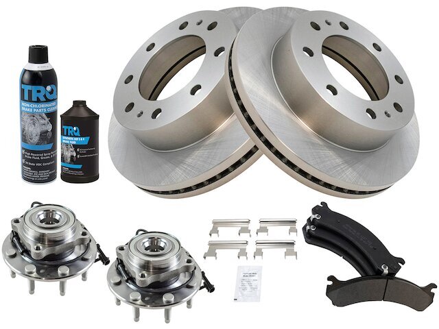 Front Brake Pad and Rotor and Wheel Hub Kit fits Silverado 3500 Classic 37RNGF