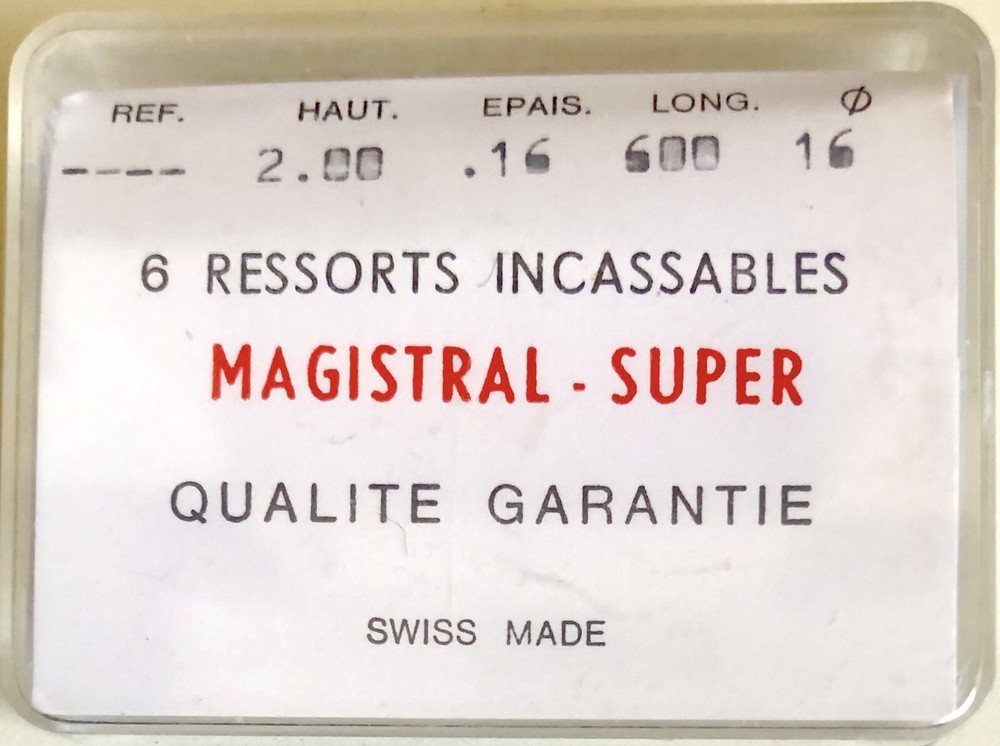 1X Genuine 2.00x0.16mm Mainspring for Watches AA60TR 600/200  