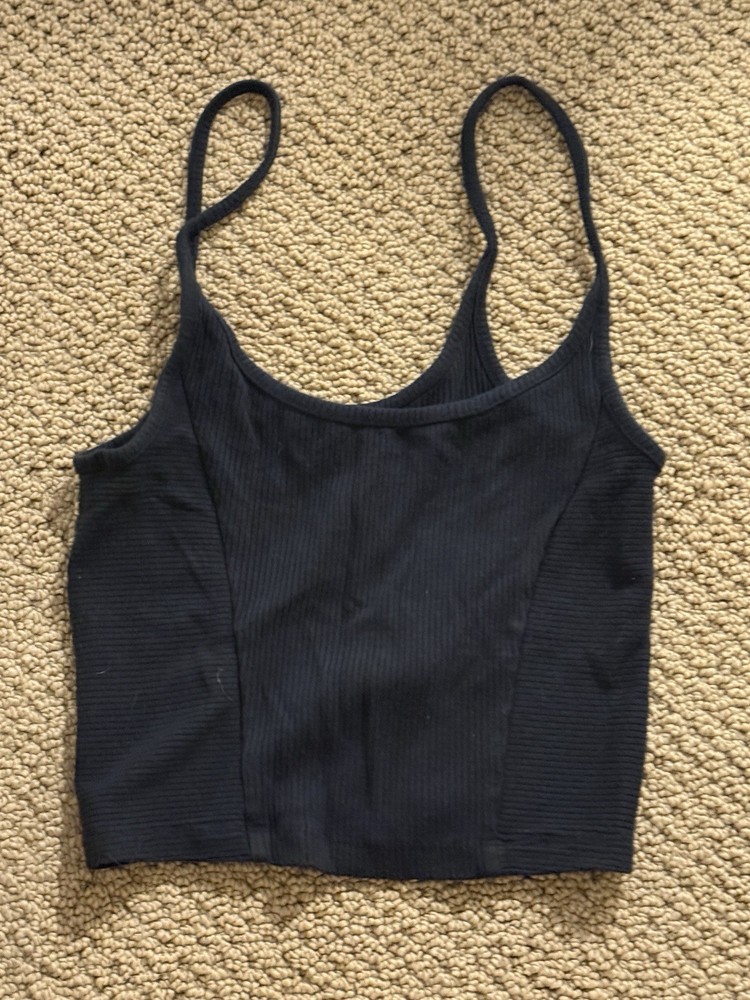 bdg urban outfitters Black Ribbed Cami Tank Crop Too Women’s Size XS Shirt
