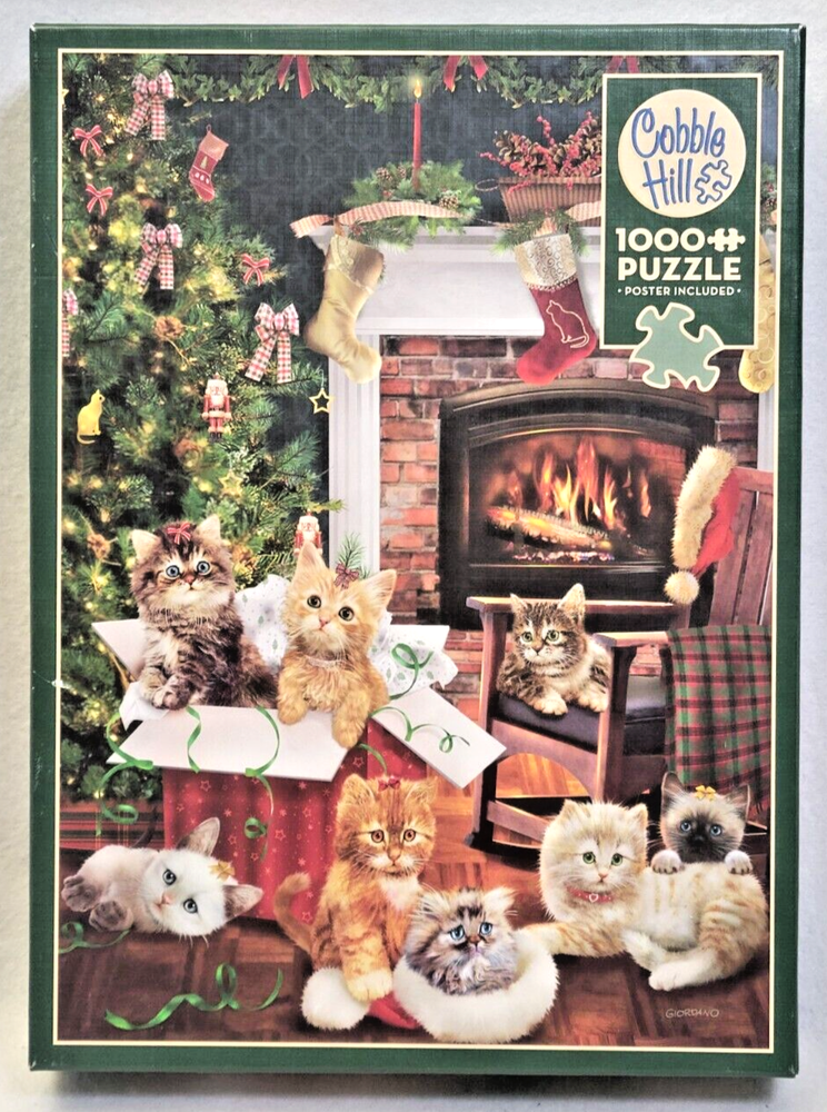 Cobble Hill Christmas Kittens 1000 pc Jigsaw Puzzle