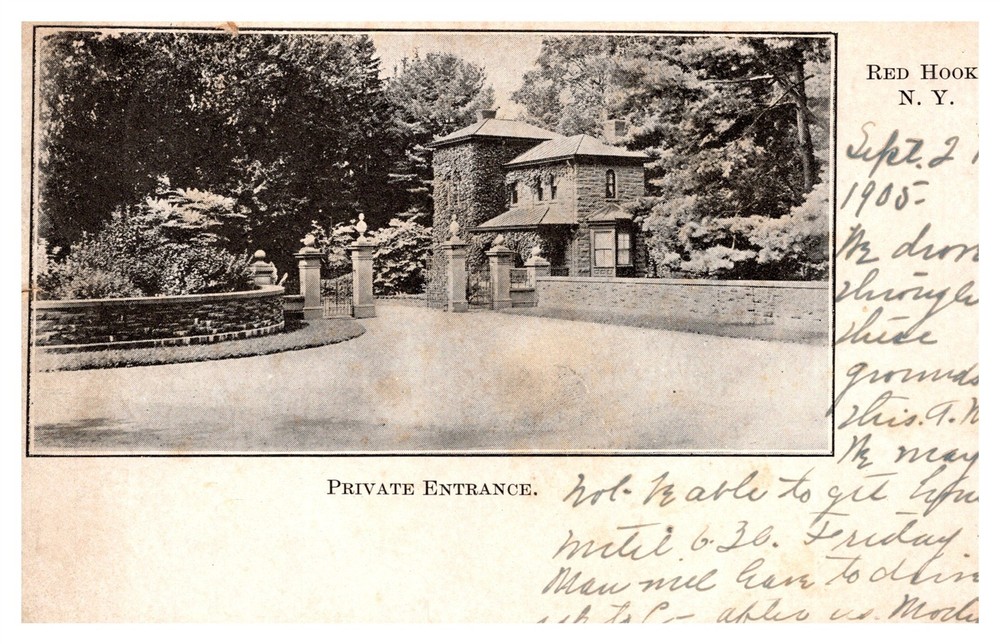 Private Entrance Stone Entrance Red Hook NY Early C1900s Postcard AH13