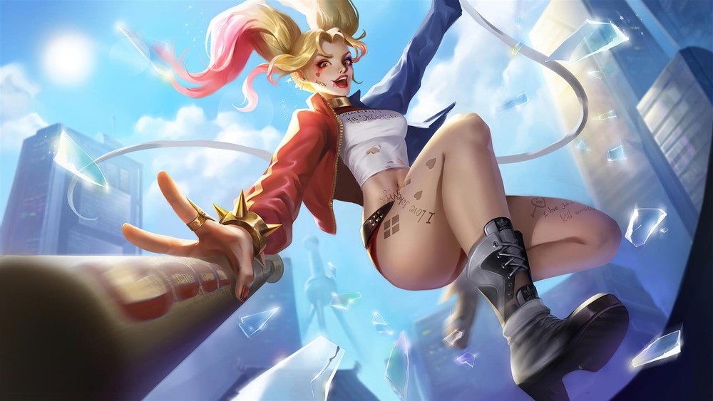 Harley Quinn Baseball Bat Metal Art Print Comics Poster 8in x 12in Lot Up