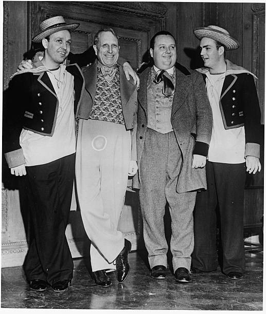 The publisher William Randolf Hearst with three of his sons Willia- Old Photo
