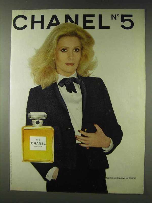 Vintage 1978 Chanel No 5 Perfume Ad Featuring Catherine Deneuve
