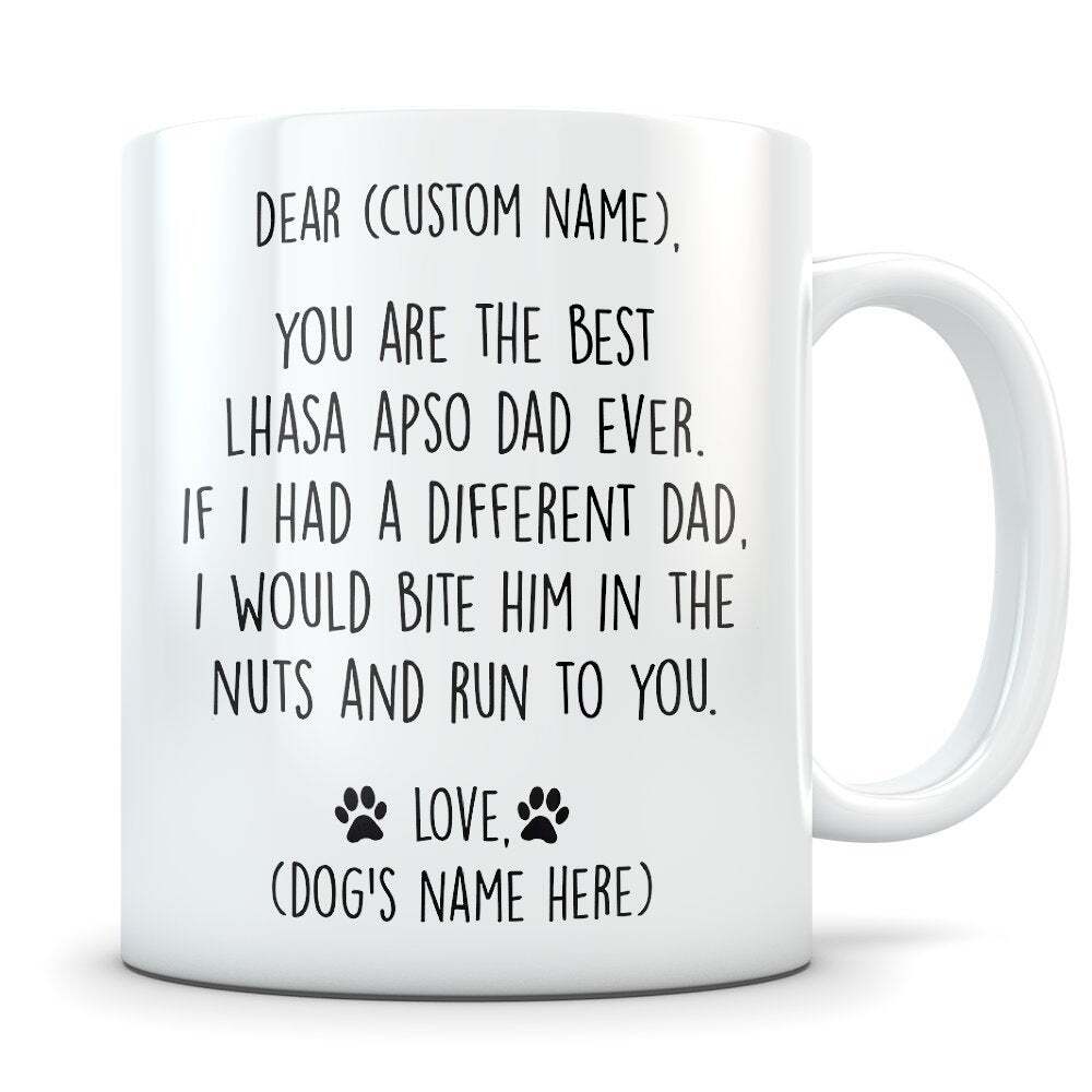 Lhasa Apso Gifts For Men Lhasa Apso Dad Lhasa Apso Gifts Lhasa Apso Mug Lhasa