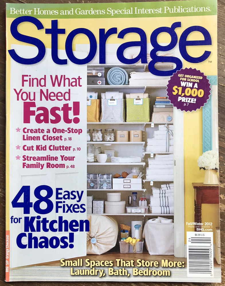 Better Homes And Gardens Special Interest Publications Storage Fall/Winter 2012