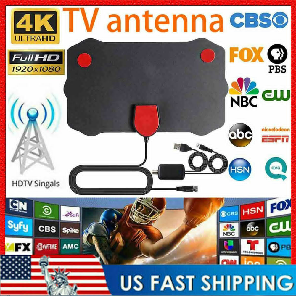 5600 Miles Digital TV Antenna Indoor HDTV Amplified Signal Booster 4K HD 1080P