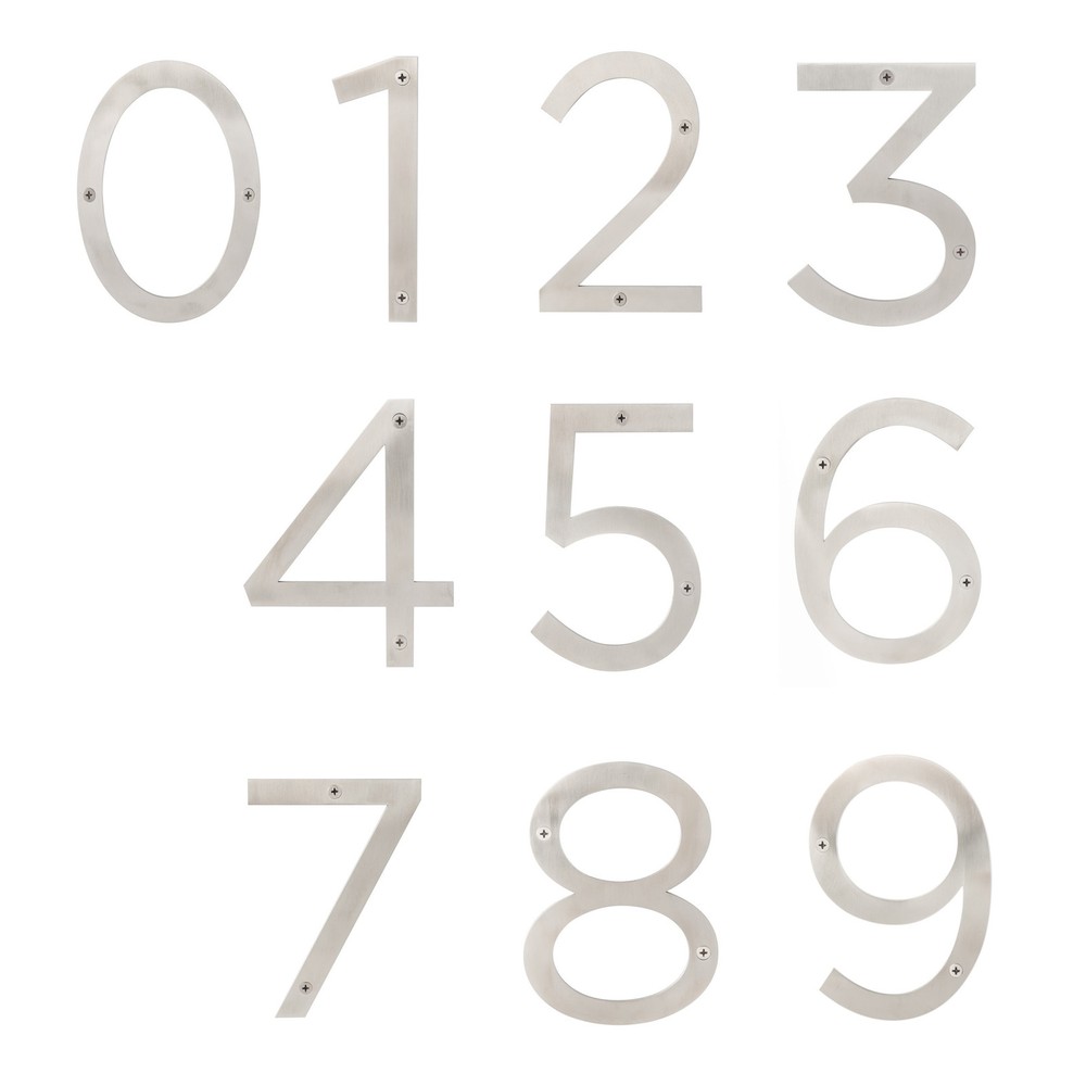 Stainless Steel House Numbers - 6
