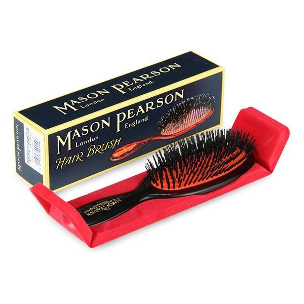 Mason Pearson B4 Pocket Boar Bristle Hair Brush in Dark Ruby