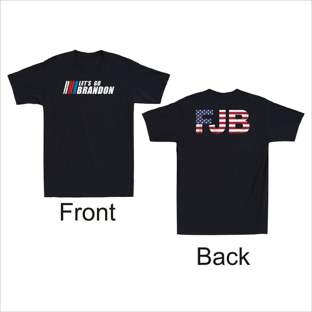 Let's Go Brandon Funny Political Saying Front And Back Print Men's T-Shirt Retro