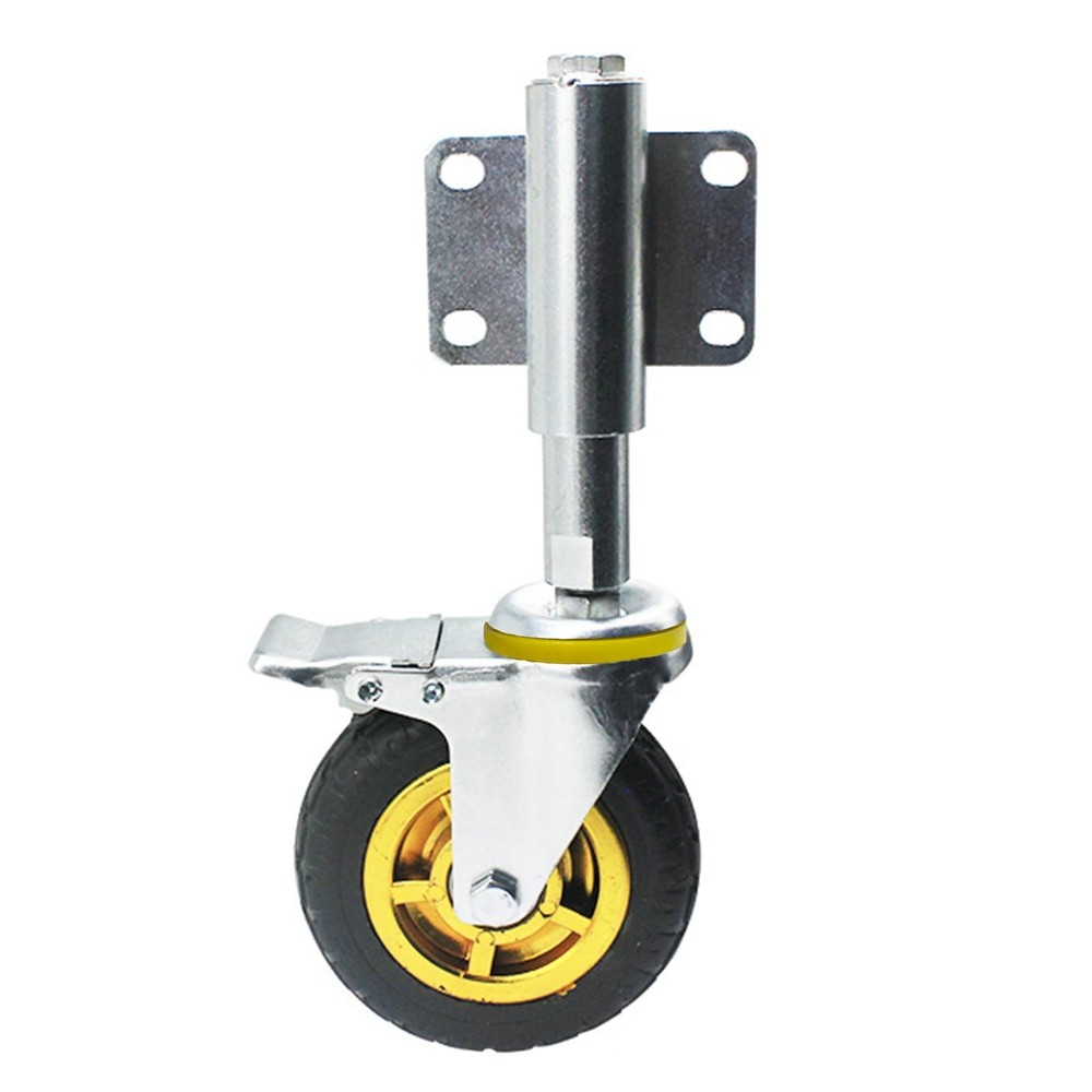 4 inch Spring Rubber Loaded gate Wheel,Heavy Duty Swivel gate Caster Wheels w...