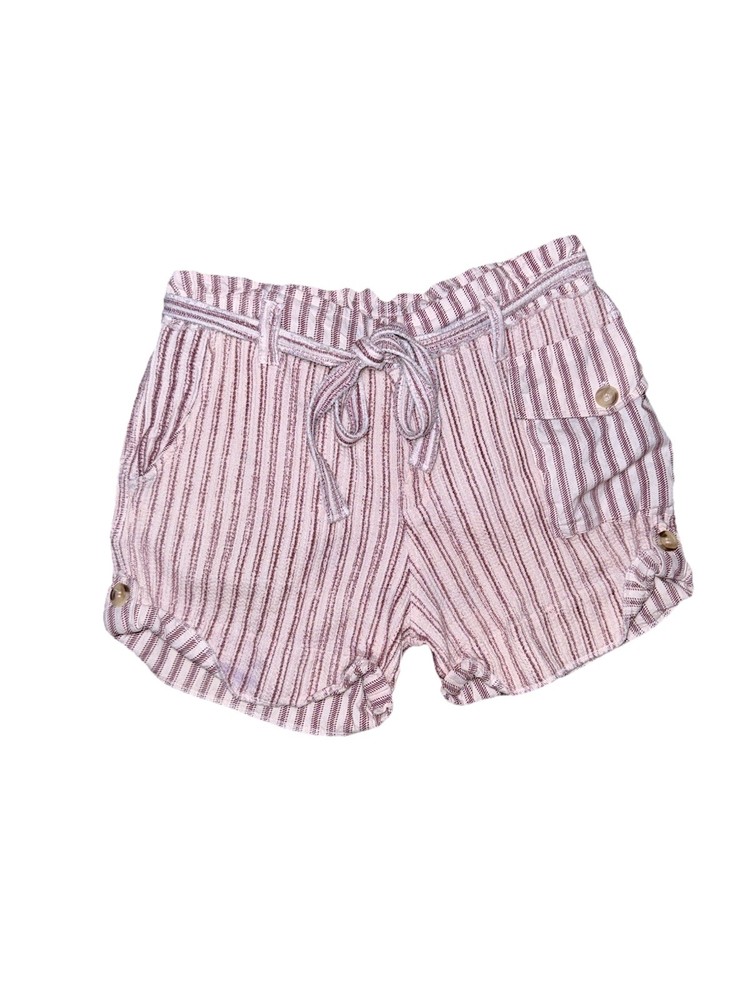 Free People One Harriet Striped Shorts Mauve Relaxed Boho Size Medium
