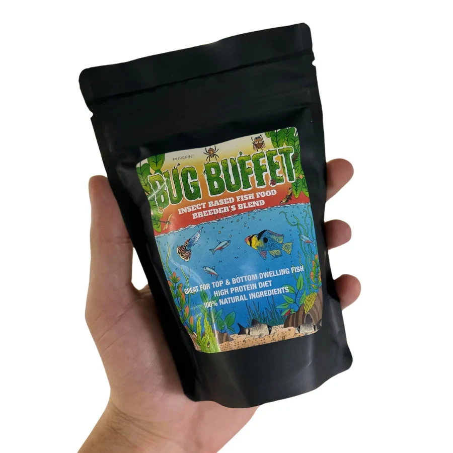 2.75oz Bug Buffet Insect Based Fish Food – USA Distributor, High Protein, Treat