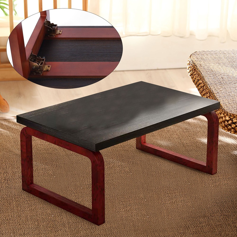 Foldable Wooden Coffee Table Compact Laptop & Tea Picnic Table