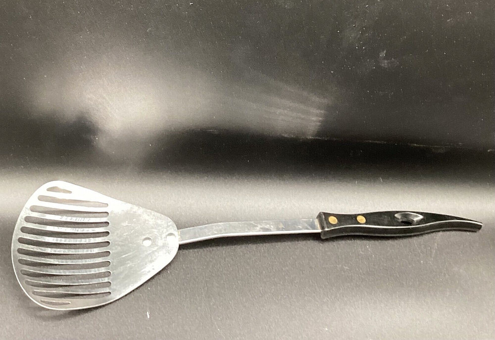 Vintage Stanley Stainless SLOTTED STRAINER Whisk Kitchen Tool 14.25”