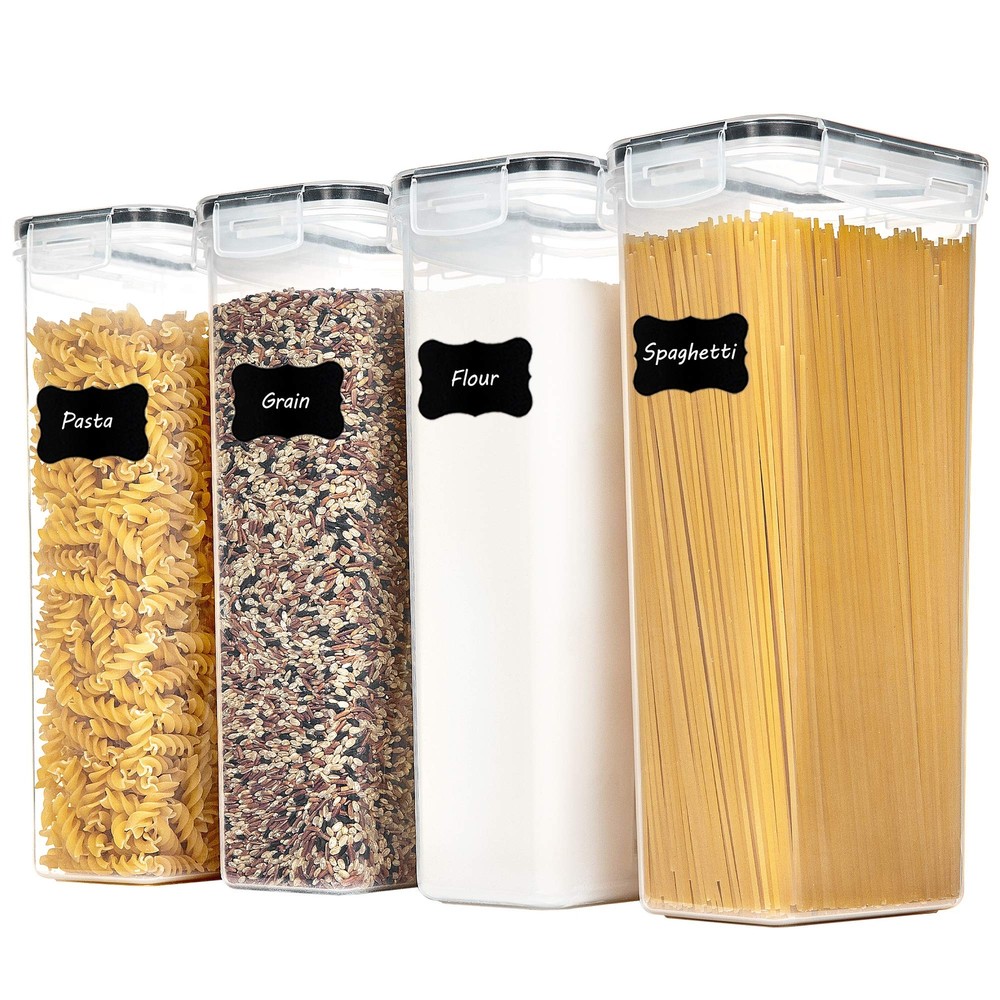 4-Piece Airtight 2.8L Pasta Storage Containers with Secure Lids