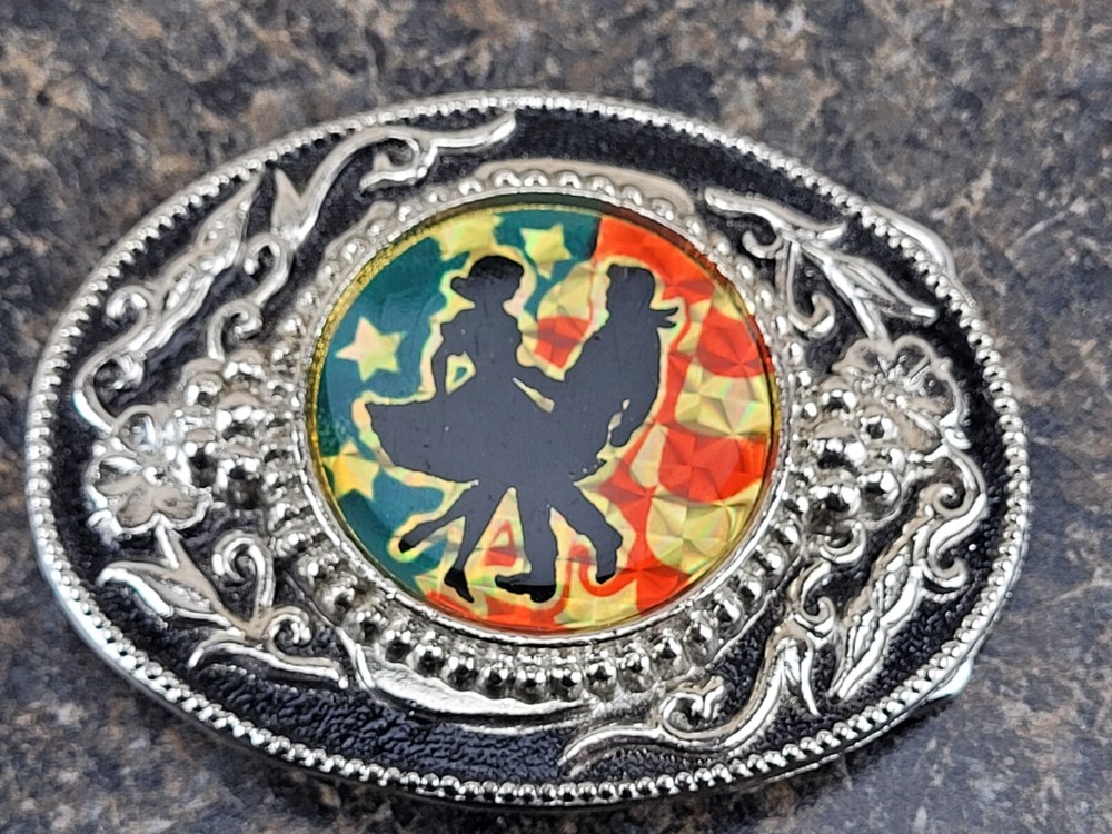 #851 America Square Dancing Country Prism Belt Buckle - BB3