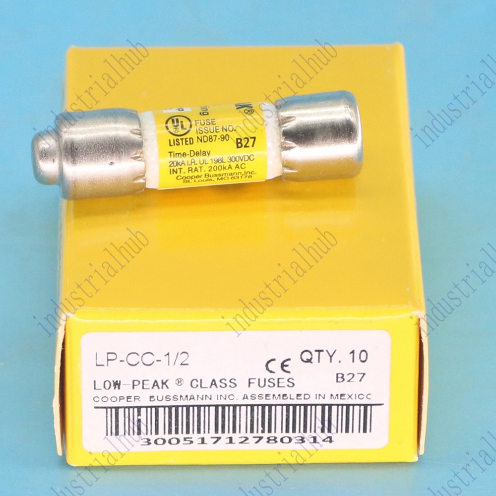 10pc new Bussmann LP-CC-1/2 (0.5Amp) 600Vac TIME DELAY CLASS CC Fuse