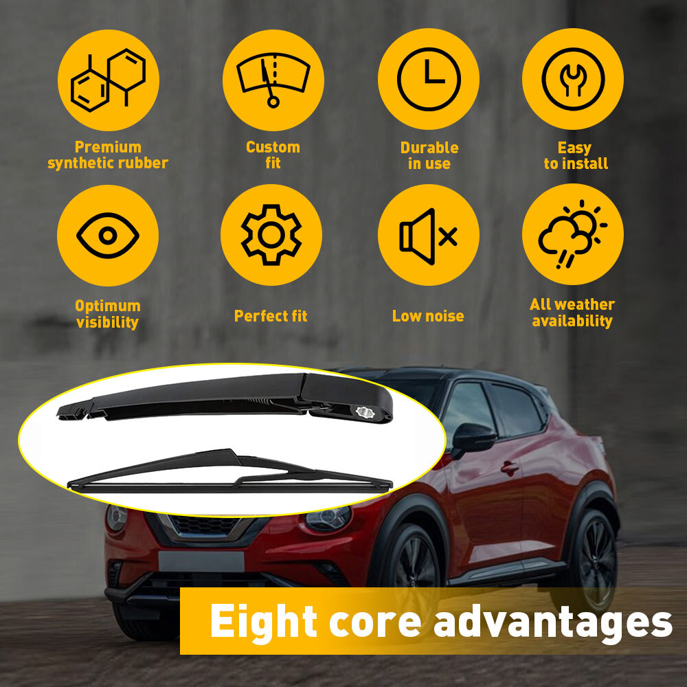 Nissan Rogue 2008-2013 & Juke 2011-2016 Rear Wiper Blade Kit with OE Quality Arm