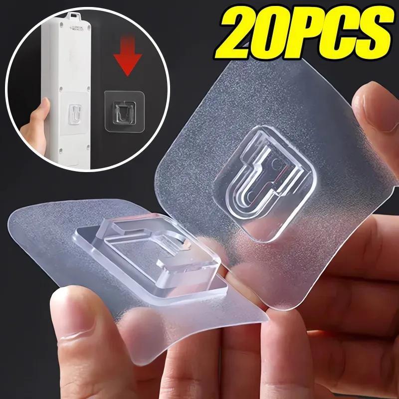 Double-sided Adhesive Wall Hooks Hanger Strong Transparent Suction Cup Sucker